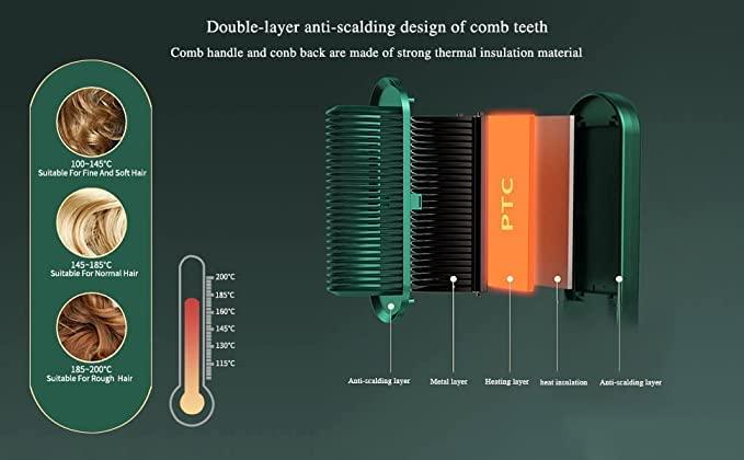 Hair Straightener Comb Brush