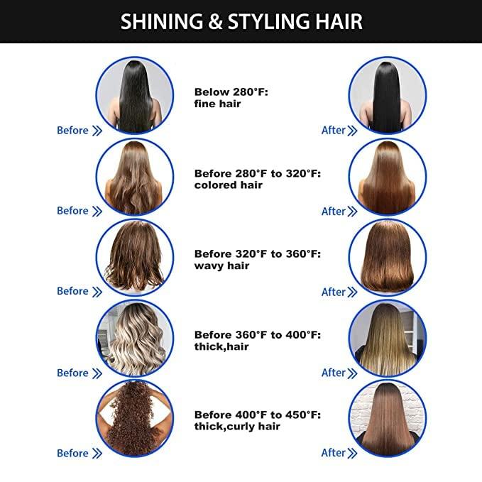 Hair Straightener Comb Brush